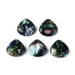 Dyed Natural Imperial Jasper Pendants