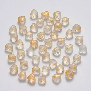 Transparent Spray Painted Glass Beads