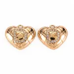 Brass Micro Pave Clear Cubic Zirconia Pendants