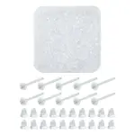 500Pcs Plastic Stud Earring Settings for Rhinestone