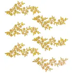 6Pcs Flower Embroider Thread Iron on/Sew On Patches