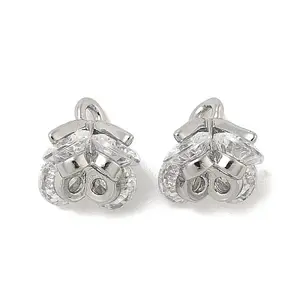 Brass Micro Pave Cubic Zirconia Charms