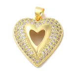 Mother's Day Brass Micro Pave Clear Cubic Zirconia Pendants