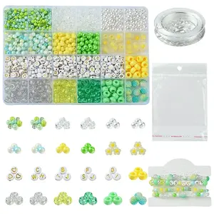 DIY Round Acrylic & Plastic Beads Bracelets Making Kits