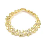 Brass Micro Pave Clear Cubic Zirconia Link Chain Bracelets for Women