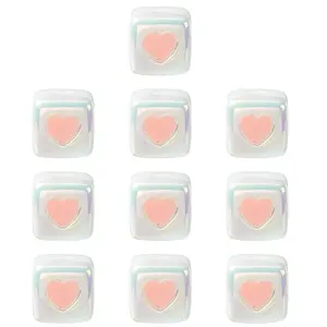 10Pcs Opaque Acrylic Enamel Beads