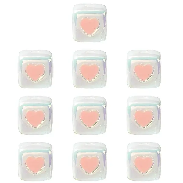 10Pcs Opaque Acrylic Enamel Beads