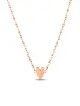 Vuch Ocelový náhrdelník s designovým srdcem Amora Rose Gold