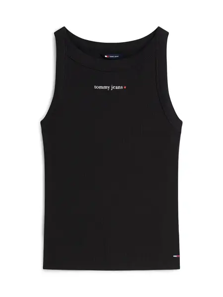 Tommy Jeans Top 'ESS'  čierna / biela