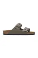 Kožené pantofle Birkenstock Arizona dámské, zelená barva, 1029155