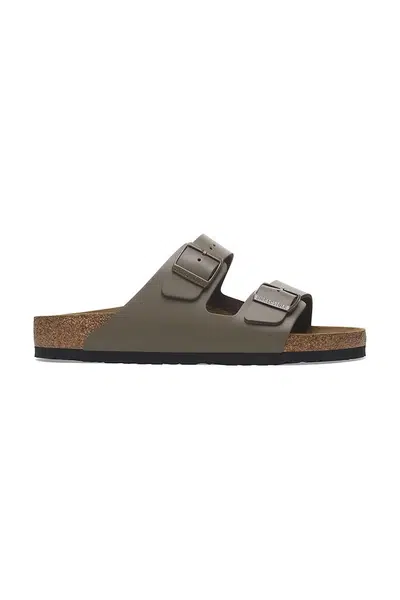 Kožené pantofle Birkenstock Arizona dámské, zelená barva, 1029155
