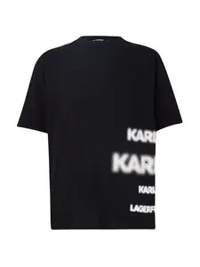 Karl Lagerfeld Tričko  čierna / biela