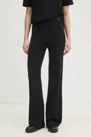 Kalhoty Calvin Klein Jeans dámské, černá barva, jednoduché, high waist, J20J225336