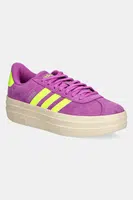 Semišové sneakers boty adidas VL Court Bold růžová barva, JI1785