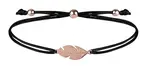 Troli Šňůrkový náramek s peříčkem černá/bronzová