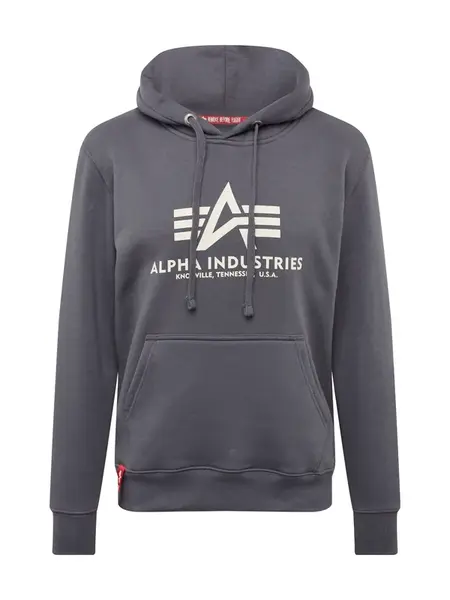 ALPHA INDUSTRIES Mikina  čadičová / šedobiela