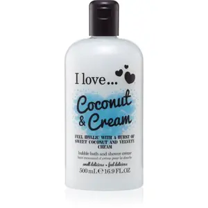 I Love Coconut & Cream sprchový a koupelový gelový olej 500 ml