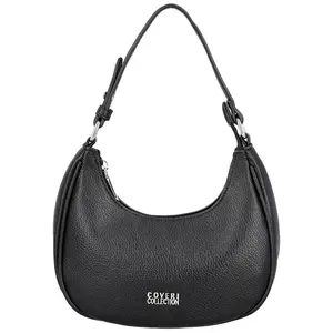 Trendy dámská koženková kabelka na rameno Tricia, černá