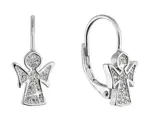 Evolution Group - Pavona Něžné stříbrné náušnice Andílek se zirkony 11543.1