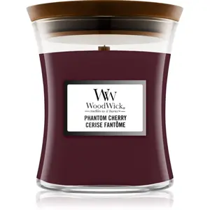 Woodwick Phantom Cherry vonná svíčka s dřevěným knotem 275 g