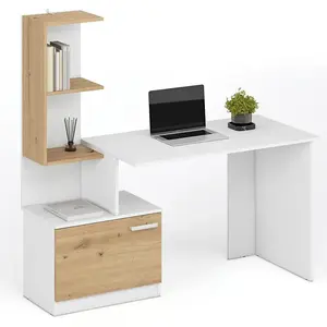 Psací stůl Miso bílá/artisan