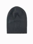 Ombre Men's winter cotton knit beanie hat - graphite melange