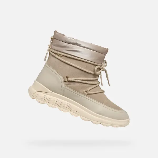 Beige women's ankle boots Geox Spherica 4X4 Abx - Women's