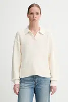 Svetr Levi's SATELLITE POLO SWEATER dámský, bílá barva, 0012N
