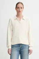 Svetr Levi's SATELLITE POLO SWEATER dámský, bílá barva, 0012N