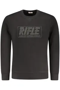 RIFLE MEN'S BLACK ZIP-UP SWEATSHIRT