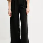 Kalhoty Guess ANDREE dámské, černá barva, high waist, W5GB02 WH9Y2