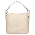 Dámská kožená kabelka přes rameno Italia Kaly - béžová