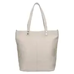 Dámska kožená kabelka Italia Elena - svetlo šedá