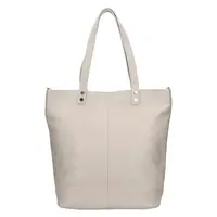 Dámska kožená kabelka Italia Elena - svetlo šedá