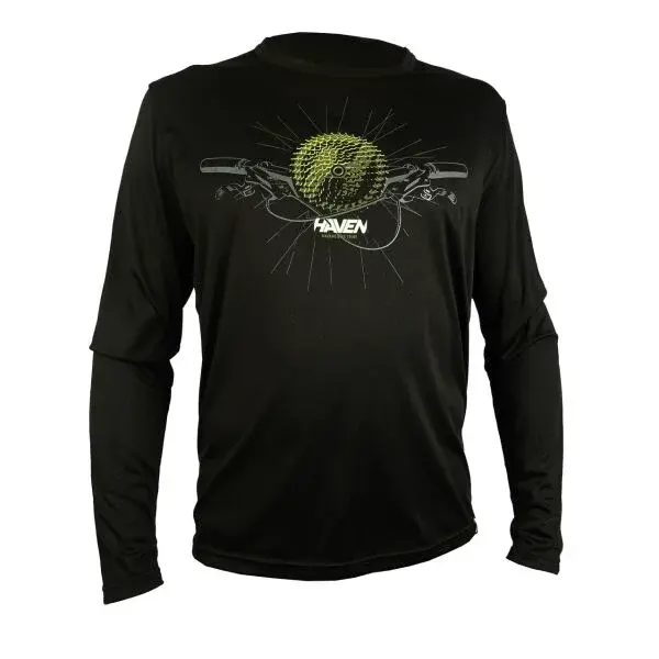 HAVEN NAVAHO II LONG Pánsky voľný cyklistický dres, čierna, veľkosť XXXL