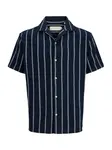 JACK & JONES Košeľa 'JORCOBA'  tmavomodrá / biela