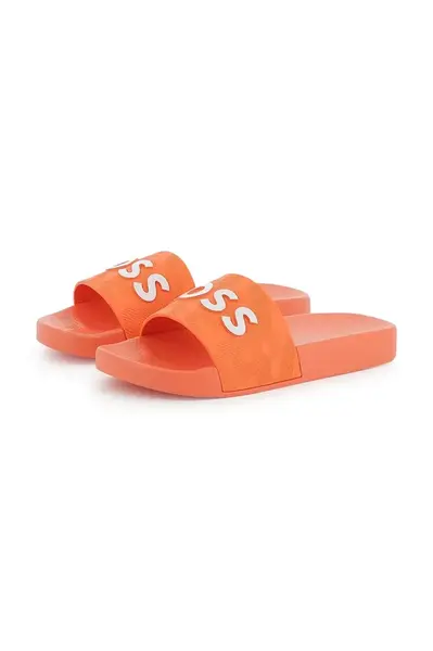 Dětské pantofle BOSS oranžová barva, J51643