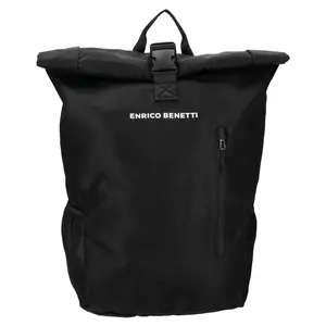 Velký pánský rolovací batoh Enrico Benetti Zoker, polyester − černá 27l
