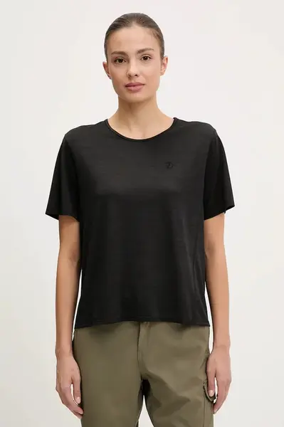 Sportovní triko Fjallraven Abisko Lite černá barva, F14600203