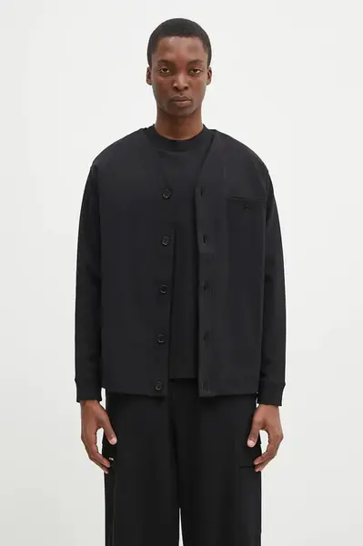 Mikina Pangaia černá barva, hladká, 10002237