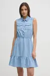 Šaty Gaudi modrá barva, mini, 511BD16002