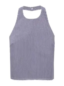 Pull&Bear Top  zafírová / biela