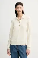 Kašmírový svetr Bally dámský, béžová barva, lehký, WKN098