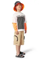 Dětské bavlněné šortky Marc Jacobs béžová barva, nastavitelný pas, W60491