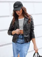 Dámská koženová bunda GLIMMERS Barva černá DSTREET