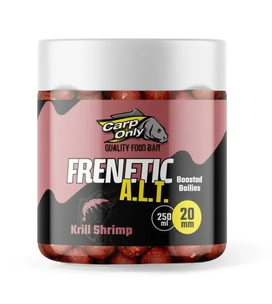Carp only dipované boilies frenetic a.l.t. 20 mm 250 ml - krill kreveta