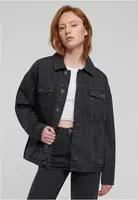 Women's oversized denim jacket from the 90s - black washed