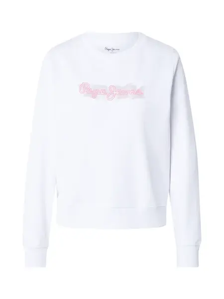 Pepe Jeans Mikina  ružová / biela