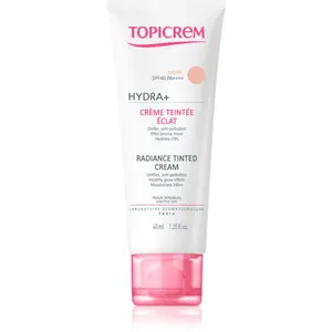 Topicrem UH FACE HYDRA+ Radiance Tinted Cream tónující hydratační krém SPF 40 odstín Light 40 ml
