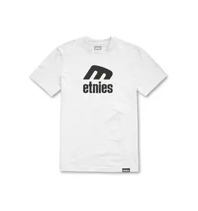 Etnies pánské tričko Icon E S/S White | Bílá | Velikost M | 100% bavlna